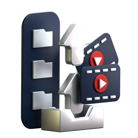 Content Upload  3D Icon