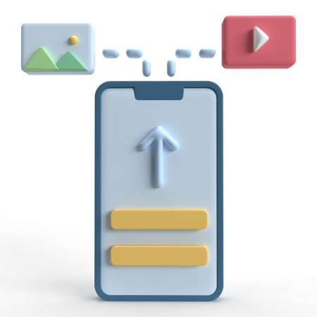 Content Upload  3D Icon