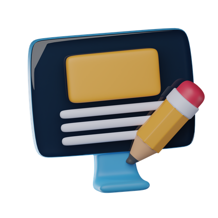 Content Writing  3D Icon