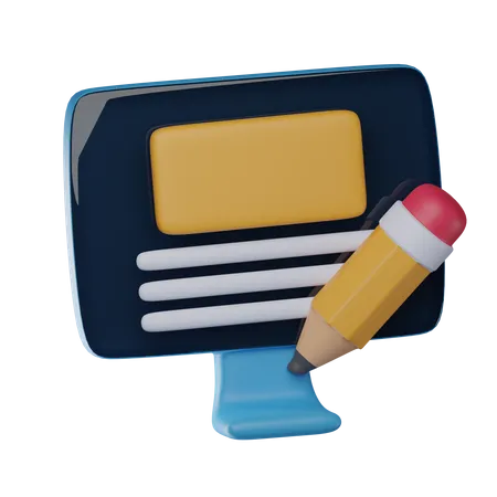 Content Writing  3D Icon