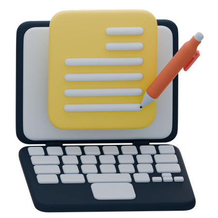 Content Writing  3D Icon