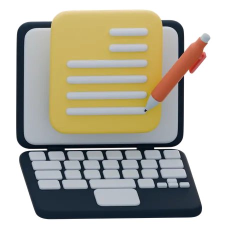 Content Writing  3D Icon