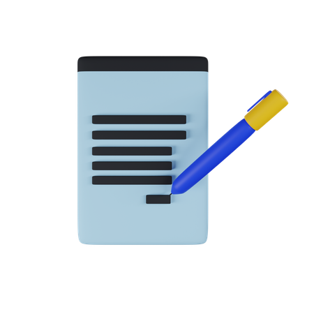 Content Writing  3D Icon