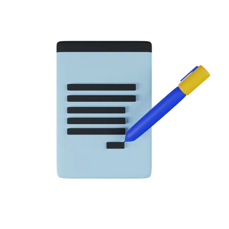 Content Writing  3D Icon