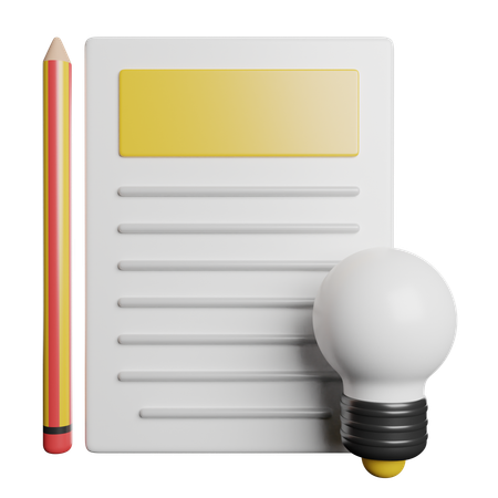 Content writing  3D Icon