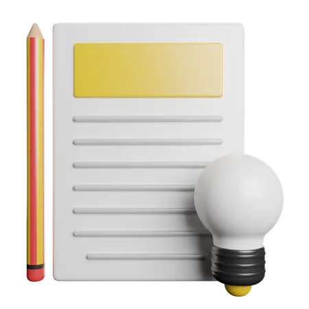 Content writing  3D Icon