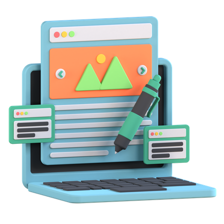 Content Writing  3D Icon