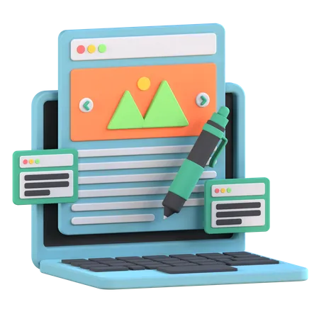 Content Writing  3D Icon