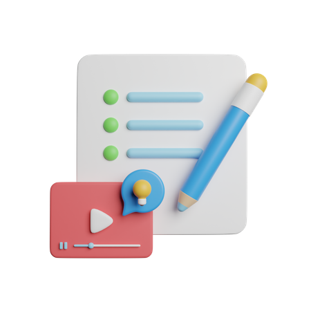 Content Writing  3D Icon