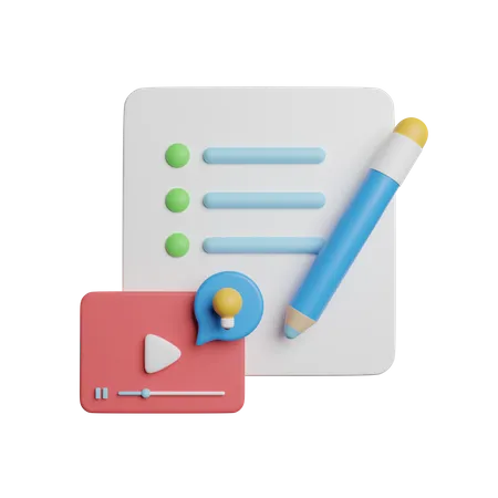 Content Writing  3D Icon