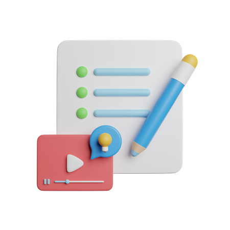 Content Writing 3D Icon