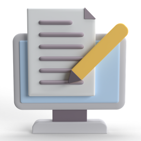 Content Writing  3D Icon