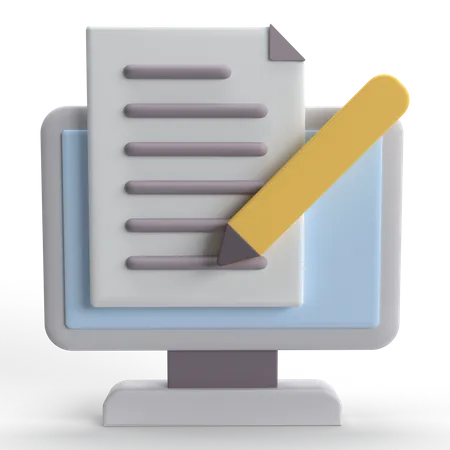 Content Writing  3D Icon