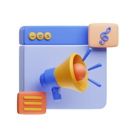 Contenu audio  3D Icon