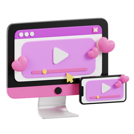 Contenu vidéo  3D Icon