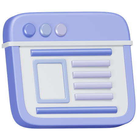 Contenu Web  3D Icon