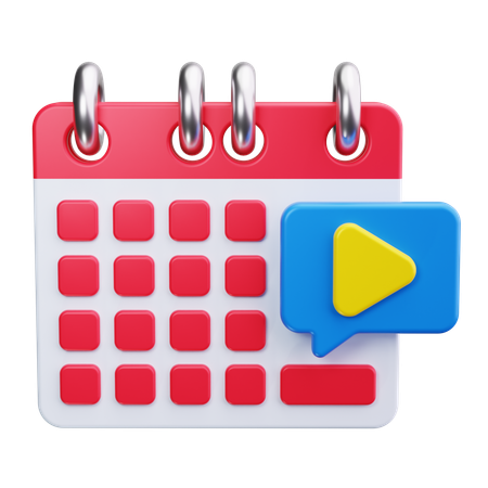 Calendário de conteúdo  3D Icon