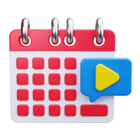 Calendário de conteúdo  3D Icon