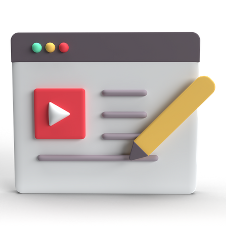 Conteúdo de vídeo  3D Icon