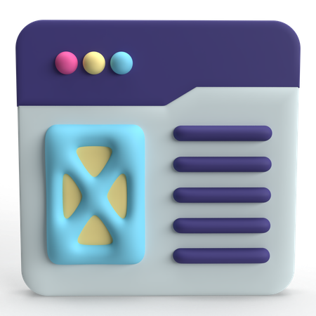 Conteúdo do site  3D Icon