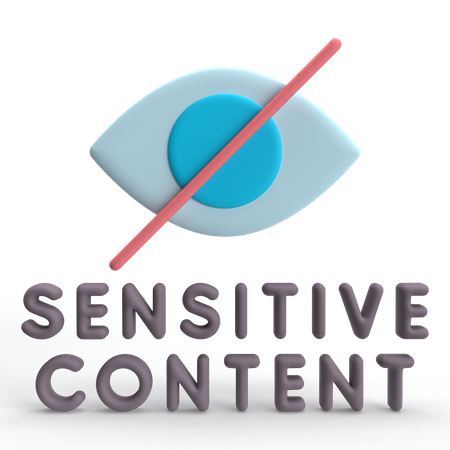 Conteúdo Sensível  3D Icon