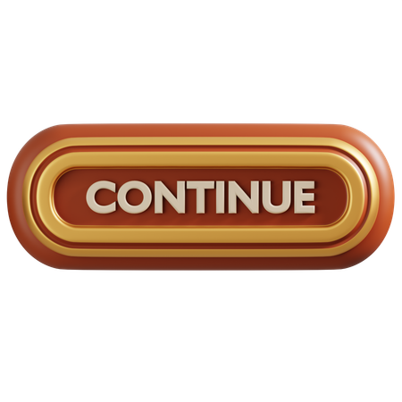 Continue button  3D Icon