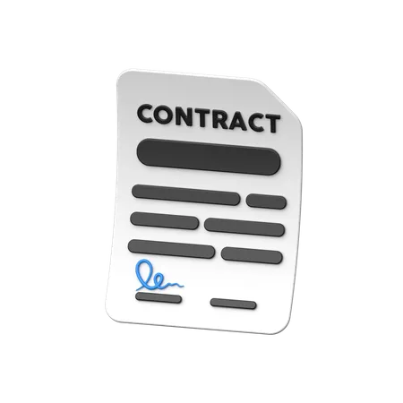 A Symbolic Representation Of Legal Agreements Often Depicting Formal Documents And Business Arrangements In Digital Contexts 3D Icon