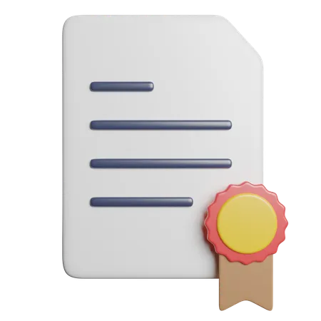 Contract Document Agreement 3D Icon