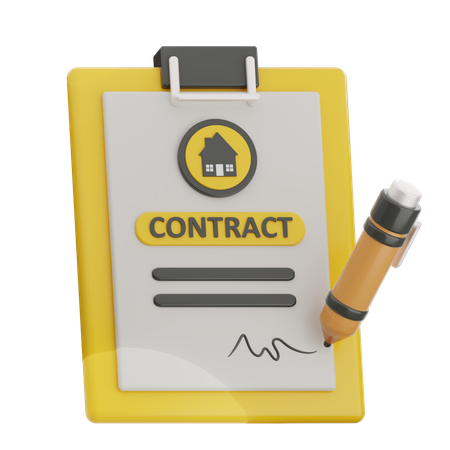 Contract  3D Icon