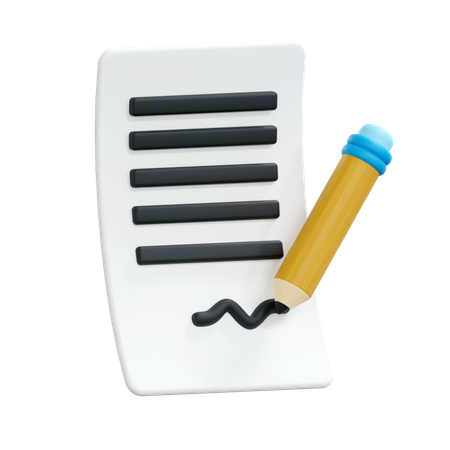 Contract  3D Icon