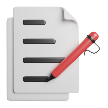 Contract  3D Icon