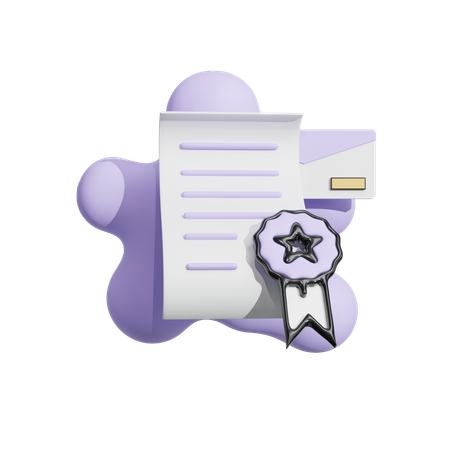 Contract  3D Icon