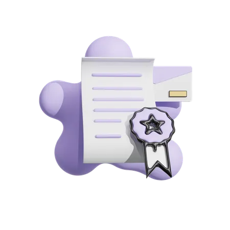 Contract  3D Icon