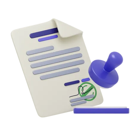 Contract  3D Icon