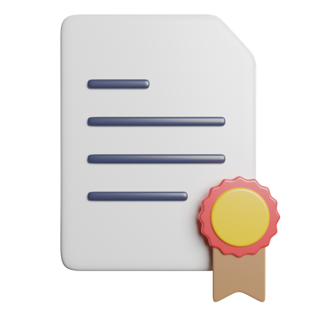 Contract  3D Icon