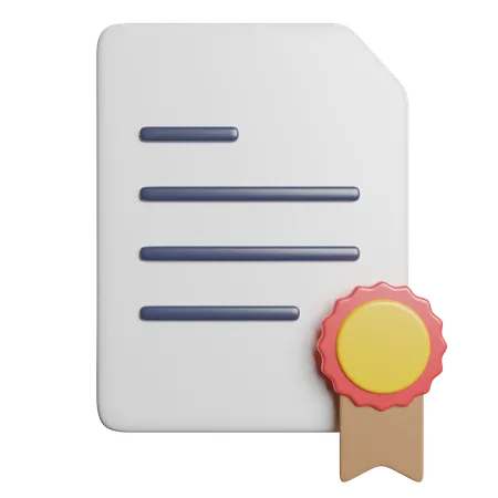 Contract  3D Icon