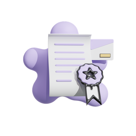 Contract  3D Icon