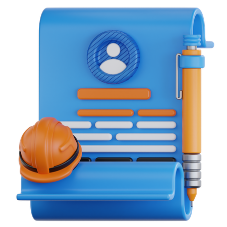 Contract  3D Icon