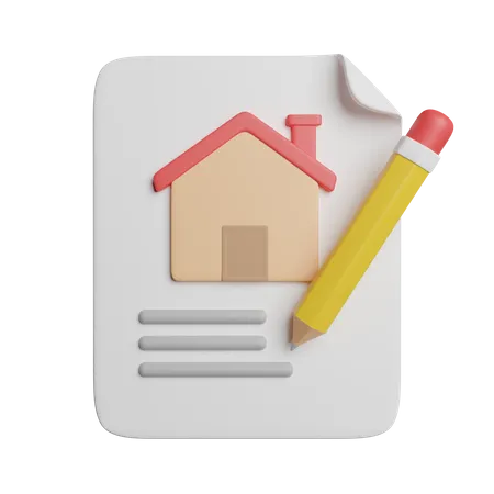 Contract House Building 3D Icon