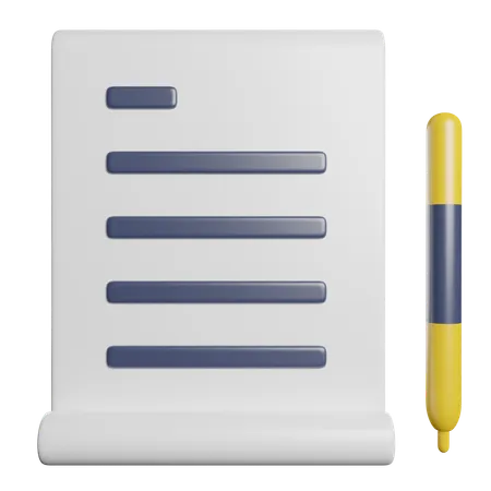 계약서  3D Icon
