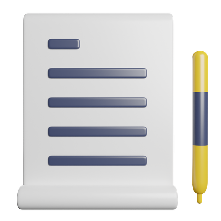 Contract Agreement  3D Icon