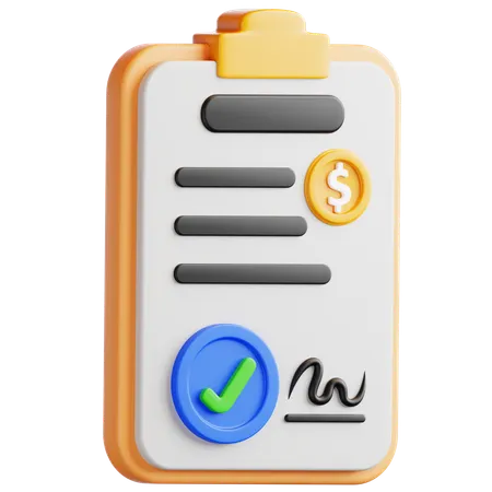 Contract Business  3D Icon