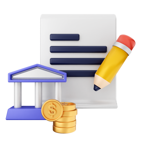 Contract Finance  3D Icon