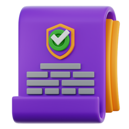 契約保証  3D Icon