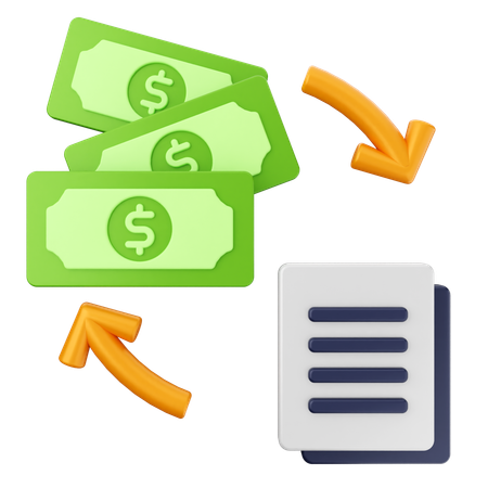 Contract Money  3D Icon