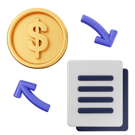 Contract Money Dollar  3D Icon