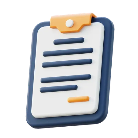 Contract Paper Document 3D Icon