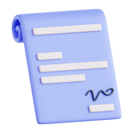 계약서  3D Icon