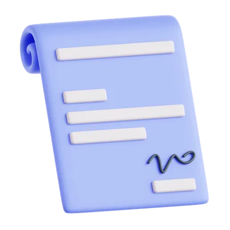 계약서  3D Icon