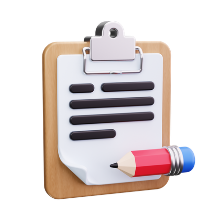 Contract Paper  3D Icon